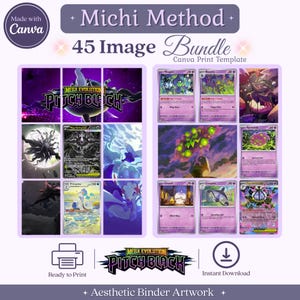 Paquete de arte Pitch Black: Insertos para carpetas del método Michi (descarga digital)
