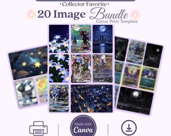 Umbreon Inspired Art Bundle Michi Method Binder Inserts Printable Pages Instant Download