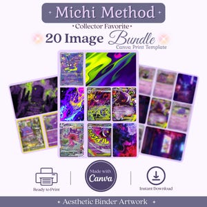 Gengar-inspirerat konstpaket Michi Method-pärmblad Utskrivbara sidor Direktnedladdning