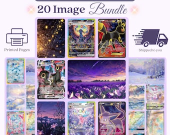 Eeveelution Inspired Art Michi Method Binder Inserts 20 Physical Art Pieces 4 Pages Shipped