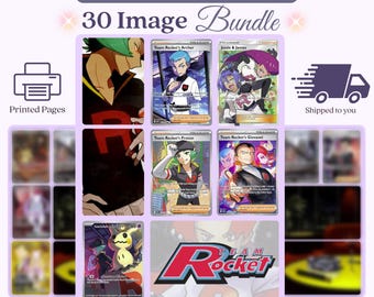 Team Rocket Inspired Art Michi Method Binder Inserts Physical Art Pieces 9 Pages Shipped