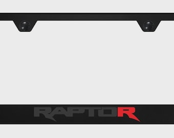 Raptor R F150 Black Metal License Plate Frame W/ Screws
