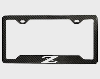 Nissan Z Real Carbon Fiber License Plate Frame – Gloss Finish Enthusiast Upgrade
