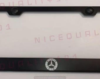 Mercedes Benz Kennzeichenhalter aus Edelstahl in mattem Schwarz Rostfrei