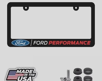 Ford Performance Black Stainless Steel License Plate Frame | USA & Canada Fit