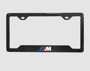 Marco de matrícula BMW M 100% de fibra de carbono real