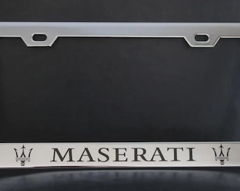 Maserati Chrome Metal License Plate Frame