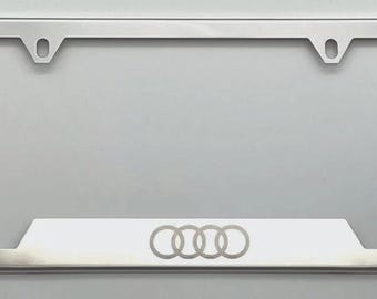 Audi Chrome Stainless Steel License Plate Frame