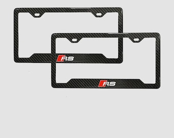 Audi RS registreringsskyltsram i 100 % kolfiber – 2-pack