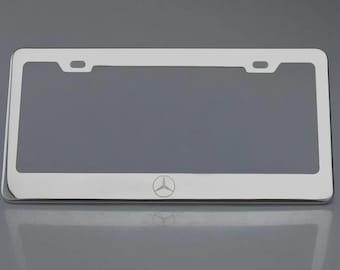 Mercedes Benz Stainless Steel Chrome License Plate Frame Holder Rust Free