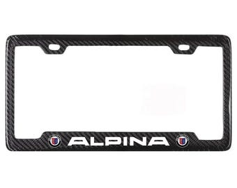 BMW Alpina 100% Real Carbon Fiber License Plate Frame