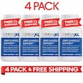 4 Pack Omega XL Joint Support Supplement, Natural Green Lipped Mussel Oil, Soft Gel Capsules, Drug-Free, 60 Count