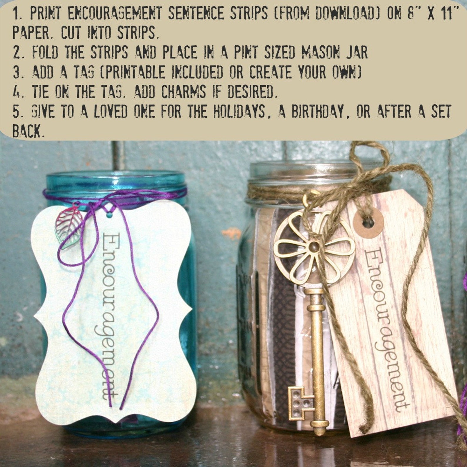 Encouragement Jars &amp; More PRINTABLE TEMPLATE DOWNLOAD - Etsy