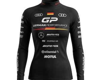 Women’s Motorsport Racing Shirt German Style Performance Long Sleeve F1 Fan Gift