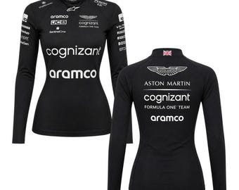 Maglia da corsa Aston Martin F1 da donna – Vestibilità aderente, stile team, top performante