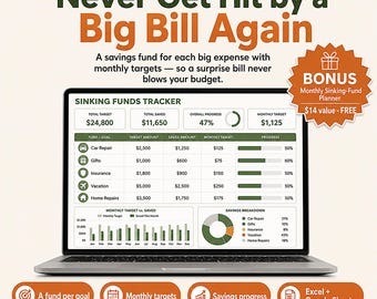 Sinking Funds Tracker Spreadsheet Excel | Sinking Fund Savings Tracker, Dave Ramsey Cash Envelope Budget (Google Sheets) | Christmas Fund