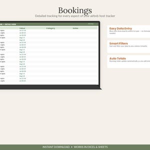 Short Term Rental Host Dashboard | Airbnb Property Manager Excel Google Sheets Tracker image 4