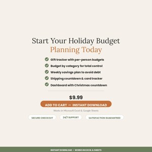 Christmas Budget Planner | Gift Tracker (Excel Google Sheets) image 7