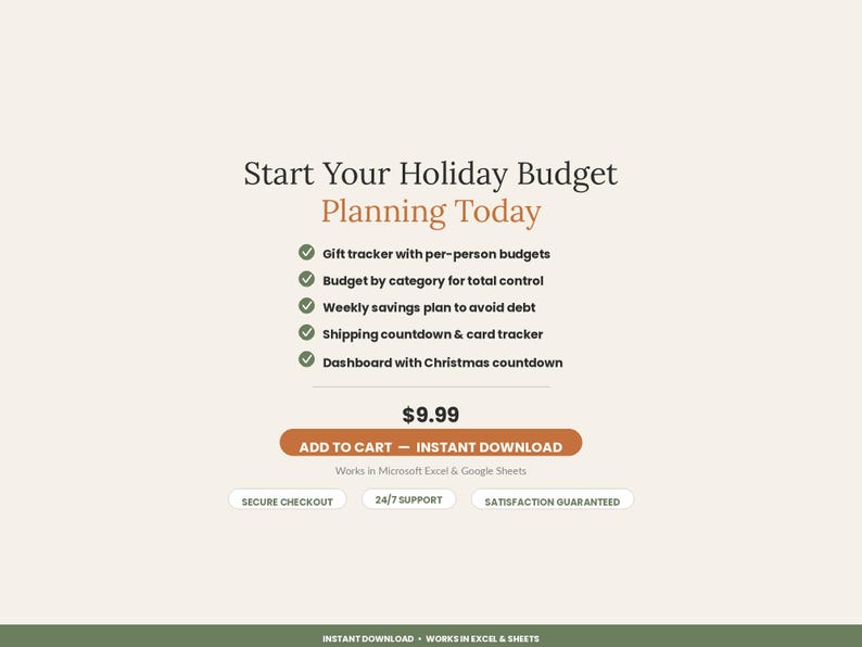 Christmas Budget Planner | Gift Tracker (Excel Google Sheets) image 7