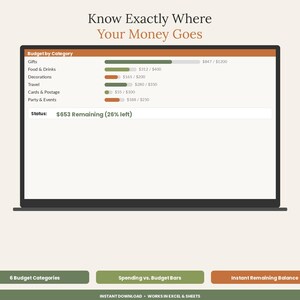 Christmas Budget Planner | Gift Tracker (Excel Google Sheets) image 4