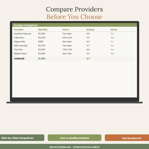 Feuille de calcul pour le suivi des frais de garde d'enfants | Calculateur de crédit d'impôt FSA (Excel, Google Sheets) image 5