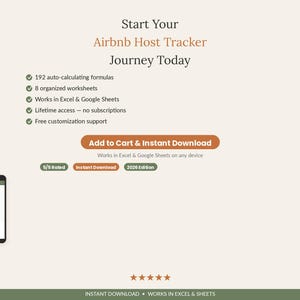 Short Term Rental Host Dashboard | Airbnb Property Manager Excel Google Sheets Tracker image 7