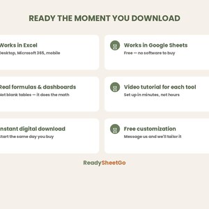 Home Buying Bundle | House Hunting, Mortgage, Moving & Renovation Budget Spreadsheets | Excel, Google Sheets | First Time Buyer image 4