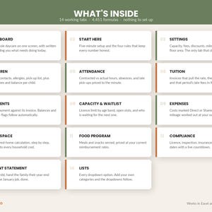 Home Daycare Spreadsheet | Childcare Tuition, Attendance, Tax Tracker (Digital Download) image 6