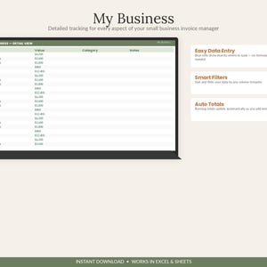 Invoice Tracker Spreadsheet | Small Business Client CRM (Excel, Google Sheets) imagen 4
