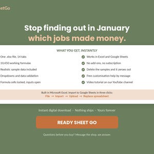 Construction Estimating Spreadsheet Template Excel Google Sheets | Contractor Bid Calculator, Job Costing, Change Order and Draw Tracker image 7