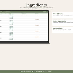 Feuille de calcul des prix pour la boulangerie | Suivi des coûts des recettes et des commandes (Excel Google Sheets) | Formulaire de commande pour la boulangerie à domicile, calcul des coûts des recettes image 5