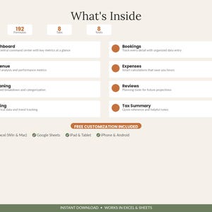 Short Term Rental Host Dashboard | Airbnb Property Manager Excel Google Sheets Tracker image 2