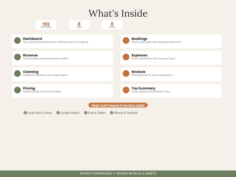 Short Term Rental Host Dashboard | Airbnb Property Manager Excel Google Sheets Tracker image 2