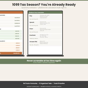 Feuille de calcul Excel pour le suivi des revenus d'activités secondaires (2026) | Outil d'estimation des impôts pour les dépenses liées aux activités indépendantes | Planificateur de sources de revenus multiples (Excel et Google Sheets) image 5