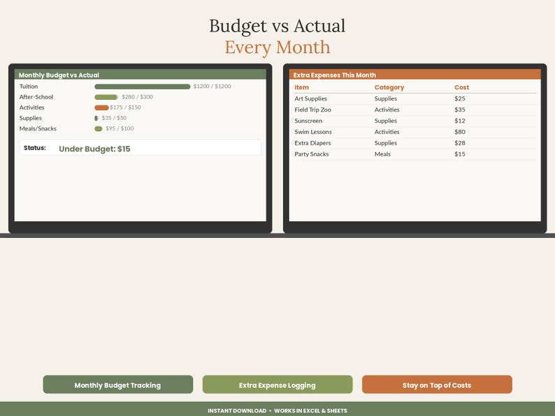 Feuille de calcul pour le suivi des frais de garde d'enfants | Calculateur de crédit d'impôt FSA (Excel, Google Sheets) image 6