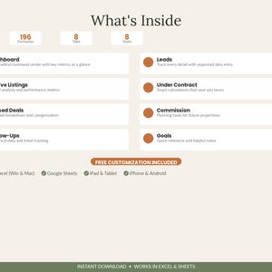 Real Estate Agent CRM Spreadsheet | Realtor Lead Pipeline, Commission Tracker (Excel, Google Sheets) image 2