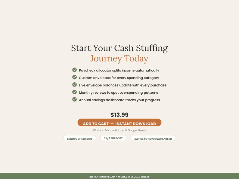 Cash Stuffing Spreadsheet | Cash Envelope Budget Tracker Excel Google Sheets | Digital Envelope Budgeting Paycheck Planner image 7