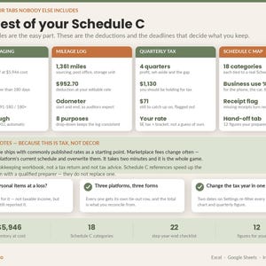 Reseller Inventory & Profit Tracker Spreadsheet 2026 | eBay Poshmark Mercari Whatnot Fee Calculator | 1099-K Bookkeeping Excel Google Sheets image 2