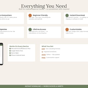 Medical Expense Tracker Spreadsheet | HSA/FSA, Deductible, Tax Deduction (Digital Download) image 6