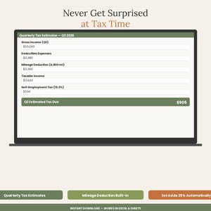 Suivi des revenus de l'économie collaborative | Journal des dépenses Uber, Lyft, DoorDash (Excel, Google Sheets) image 5