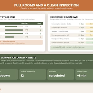 Home Daycare Spreadsheet | Childcare Tuition, Attendance, Tax Tracker (Digital Download) image 3