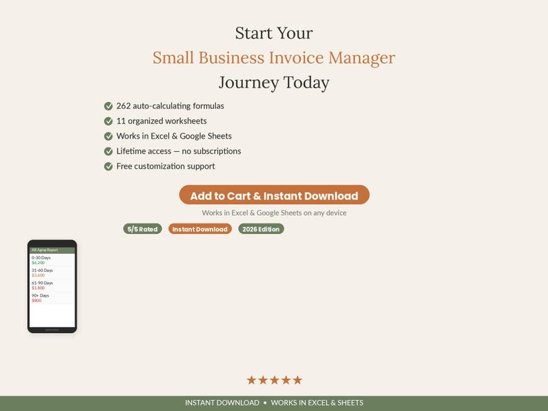 Invoice Tracker Spreadsheet | Small Business Client CRM (Excel, Google Sheets) imagen 7