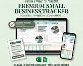 Small Business Tracker Spreadsheet Template: Orders, Inventory, Pricing, Sales, Product Performance (Google Sheets, Excel)