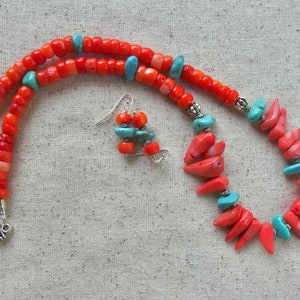 19 Inch Southwestern Orange Coral and Turquoise Drum and Tooth - Etsy