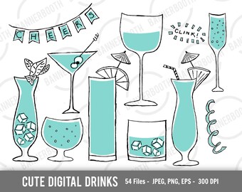 drinks clipart, digital drinks clipart, pretty drinks art, downloadable drinks clipart, download drinks clipart, girly clipart, summer art