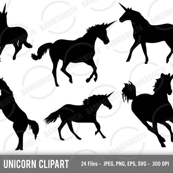 Unicorn vector art, unicorn shapes, printable unicorn shapes, unicorn cricut file, unicorn vector files, unicorn svg, unicorn clipart