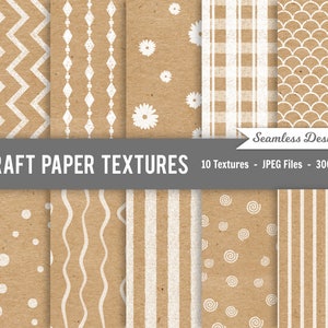 Kraft paper digital textures, kraft paper backgrounds, kraft paper patterns, seamless kraft paper digital patterns, cute kraft paper pattern image 1