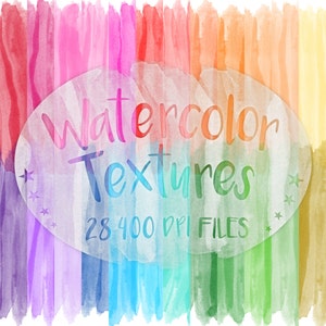 Watercolor Textures, Transparent Watercolor Textures, Photoshop Textures, Digital Textures, Rainbow Watercolor Textures, Rainbow Textures image 1