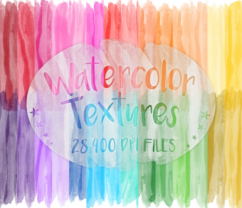 Watercolor Textures, Transparent Watercolor Textures, Photoshop Textures, Digital Textures, Rainbow Watercolor Textures, Rainbow Textures image 1