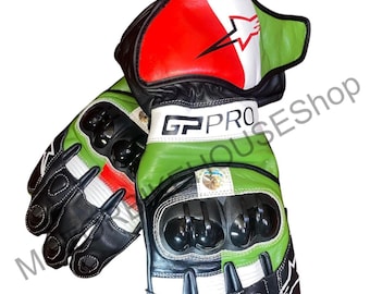 Guantes de cuero para motociclismo Alpinestars GP Pro Custom Mexico Edition